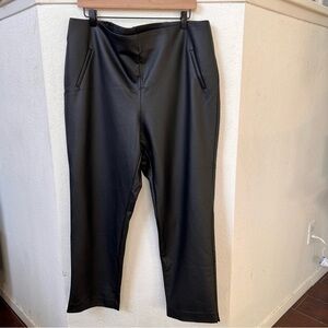 Chico's Black Faux-Leather Front Ankle
Juliet Pants size 3